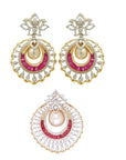 Diamond Chandbali Pendant Earrings Set