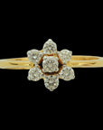 Gold and Diamond Floral Ring (South Indian)