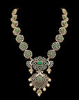 5-in-1 Changeable Natural Emerald/Ruby and Diamond Necklace