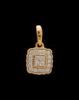 Square-shaped Diamond Pendant And Earrings Set