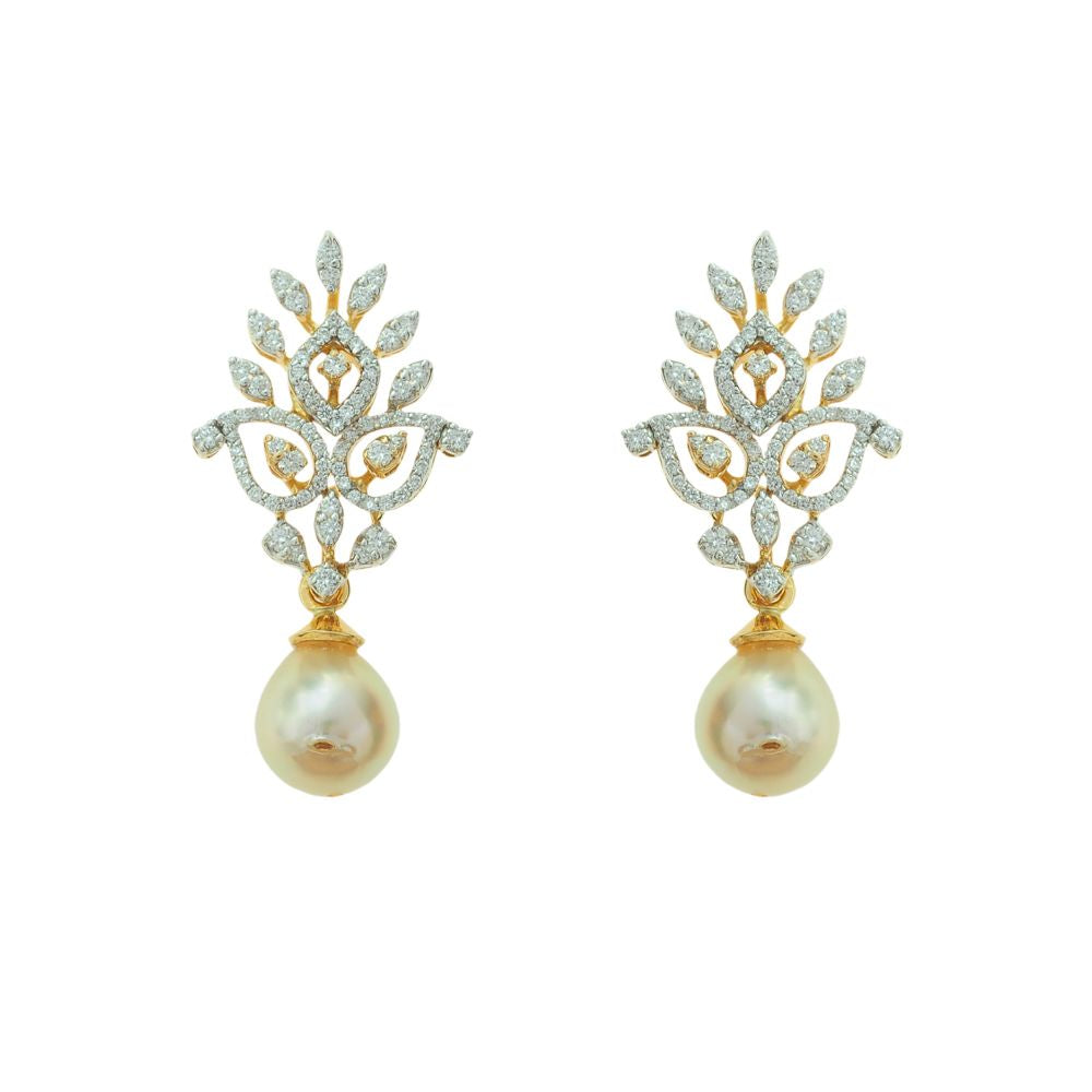 Detachable Chandbali Diamond Earrings