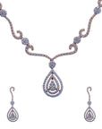 Diamond Teardrop Pendant And Earrings Set