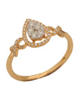 Twisted pear Diamond Ring