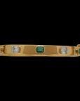 Openable Diamond Bracelet with Natural Emeralds