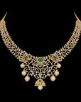 Emerald and Diamond Necklace and Earrings Set