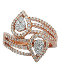 Elegant Droplets Diamond Ring 17146