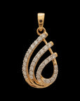 Droplet-shaped Diamond Earrings And Pendant Set