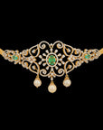 Changeable Natural Emerald/Ruby and Diamond Choker