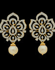 2-in-1 Pearl And Diamond Earrings