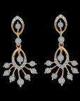 18K Gold and EVVS Diamond (Haramu) Necklace and Earrings Set