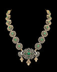 5-in-1 Changeable Natural Emerald/Ruby and Diamond Necklace