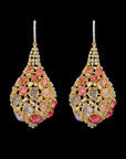 Multi color Sapphire Spinel Diamond Earrings