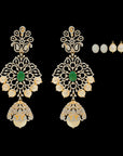 Emerald/Ruby Diamond Chandelier Earrings