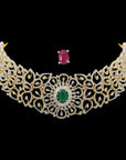 Gold  Diamond Haramu with Detachable Pendant