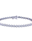 4 Prongs White Gold Diamond Tennis Bracelet