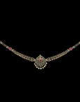 Necklace with Hanging Pearls and Encrusted Diamonds