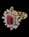 Diamond Ring with Natural Ruby