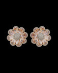 Natural Amythest and Diamond Earring