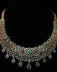 Diamond Necklace with Natural Emeralds and Rubies