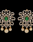 Emerald And Diamond Convertible Set Necklace and Earrings