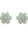 Floral  Diamond Top Earrings