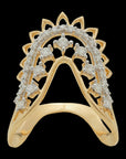 EVVS Diamond Studded Ring on 18K Gold Base