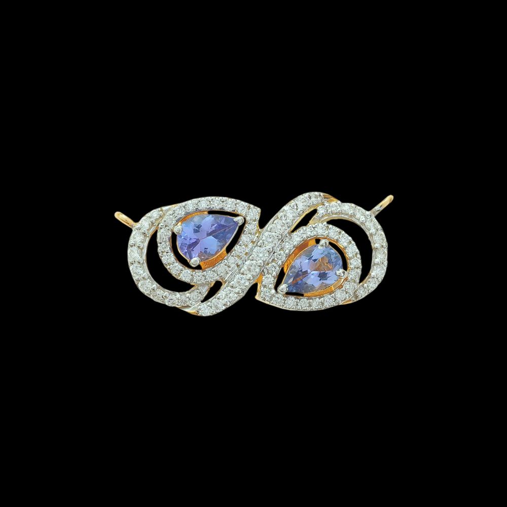 Interchangable Gemstones Diamond Pendant