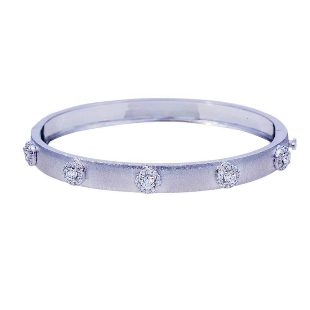 Round Diamond Bangle Bracelet in New Jersey by Maaya Fine Jewels