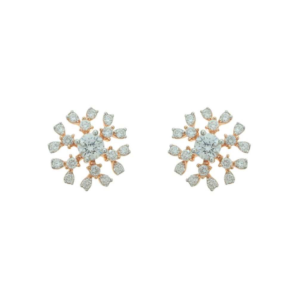 Floral  Diamond Earrings