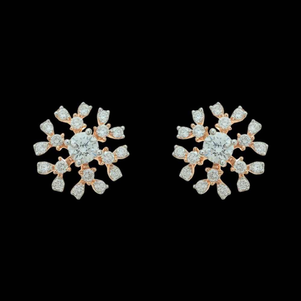 Floral  Diamond Earrings