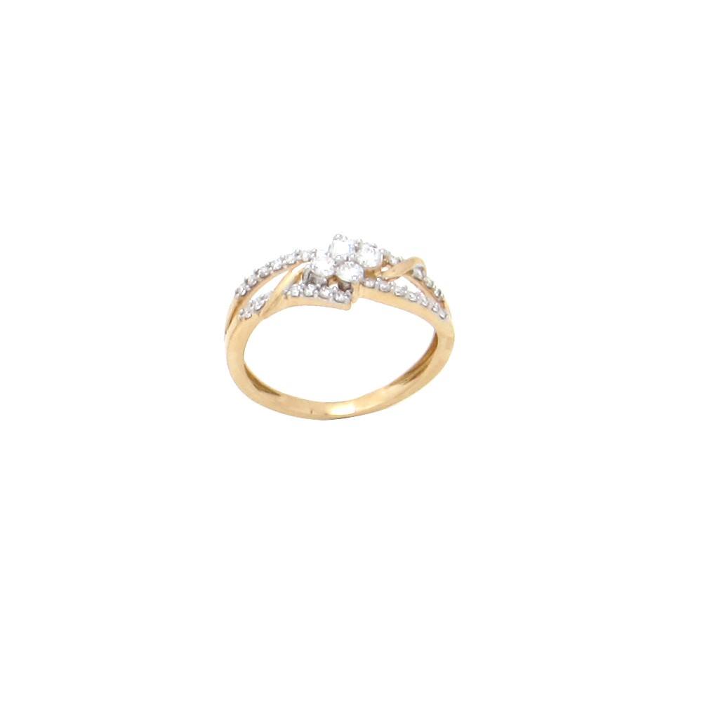 Split Shank Floral Diamond Ring