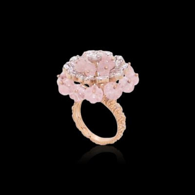 unique morganite floral ring nature inspired