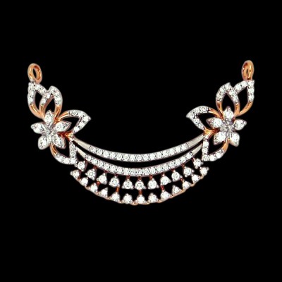 Floral Diamond Mangalsutra Pendant